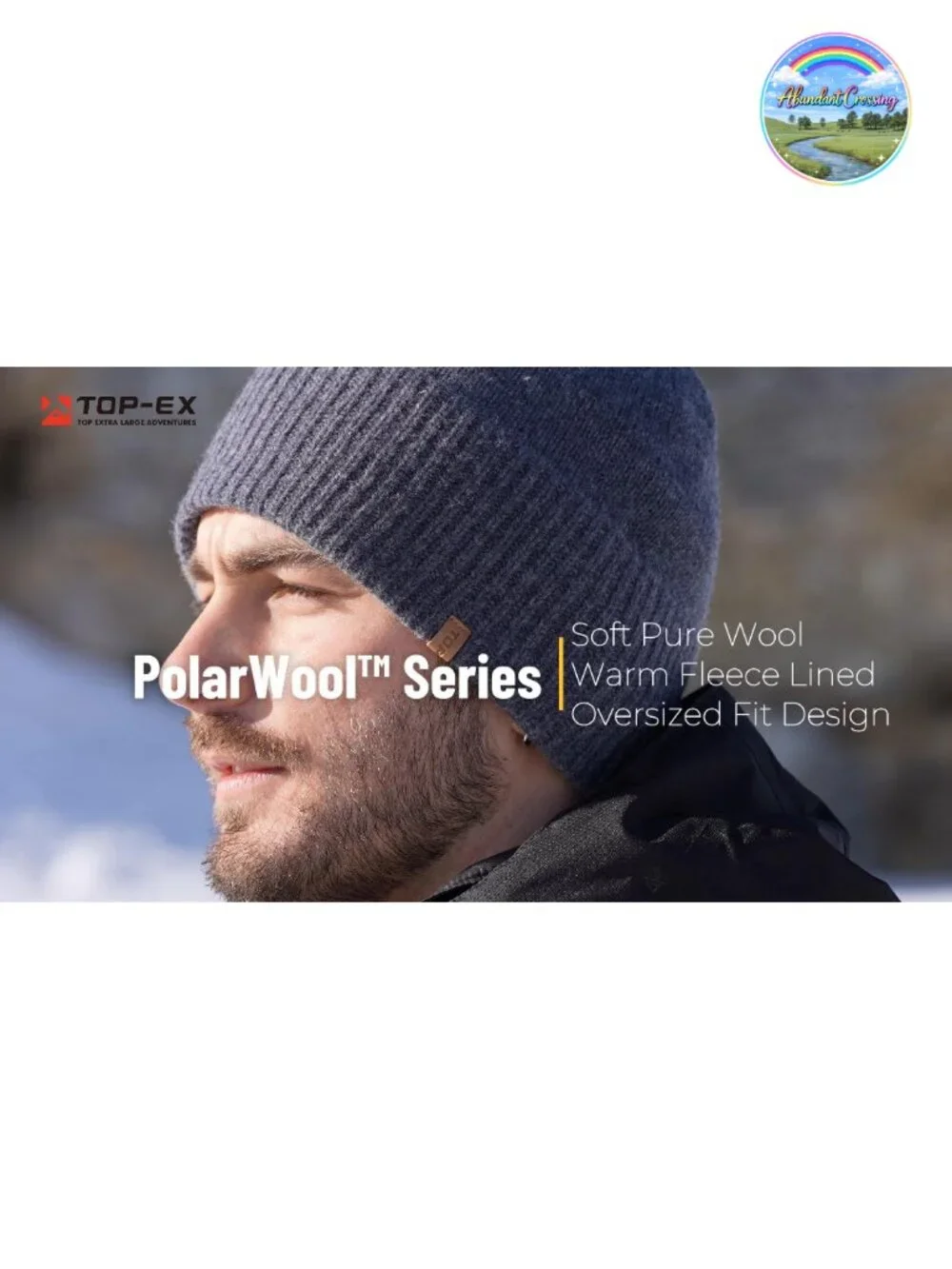 Merino Wool Beanie Polartec Fleece Lined Winter Ski Hat